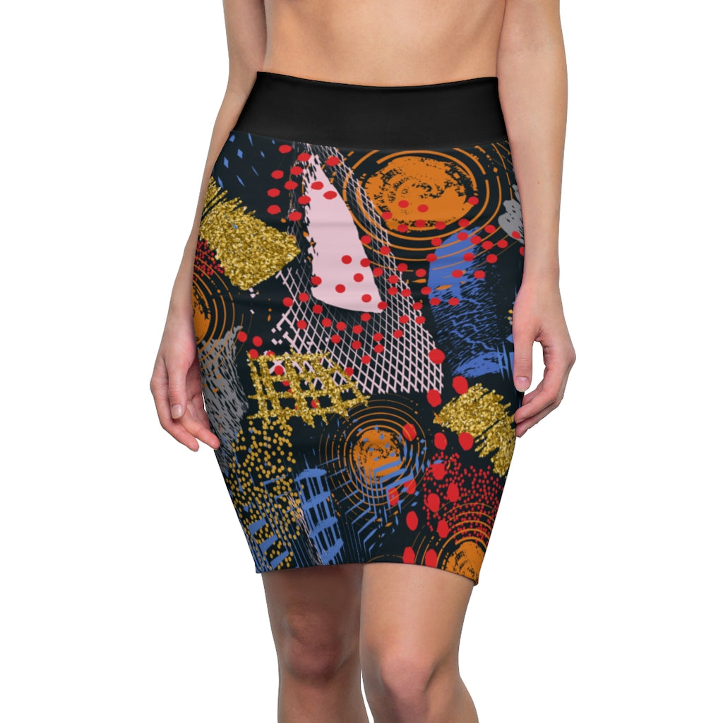 Tye Die Women's Pencil Skirt - Phu Design | Website | Graphic Design