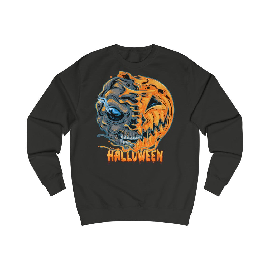 halloween-pumpkin-half-skull-looks-spooky-cool Men's Sweatshirt - Phu Design | Website | Graphic Design