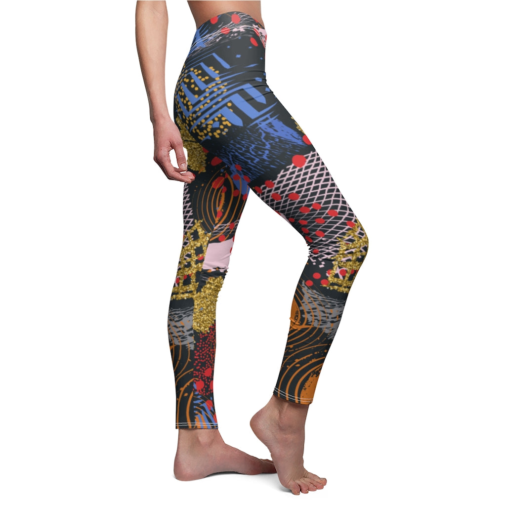 Tye Die Women's Cut & Sew Casual Leggings - Phu Design | Website | Graphic Design
