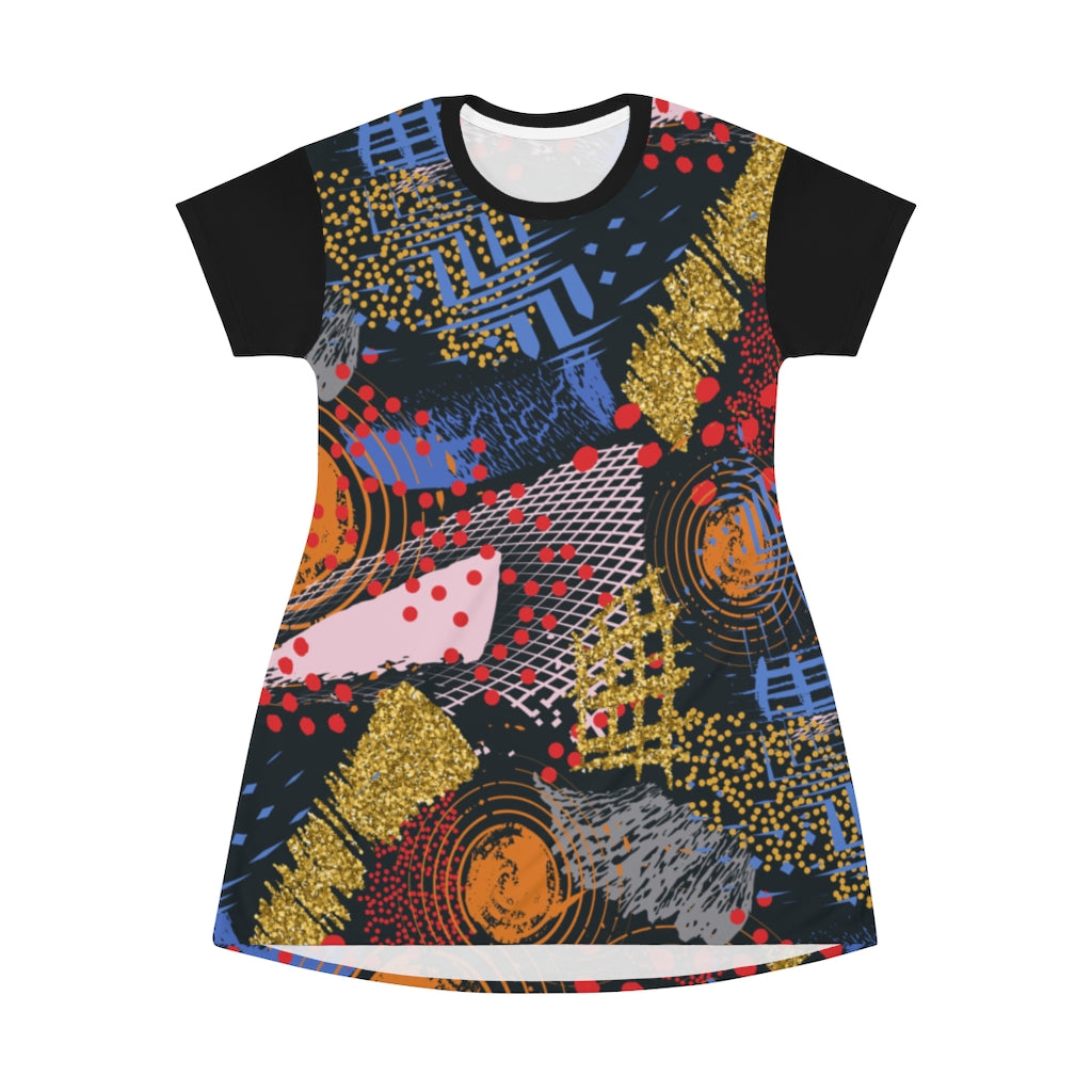 Tye Die All Over Print T-Shirt Dress - Phu Design | Website | Graphic Design