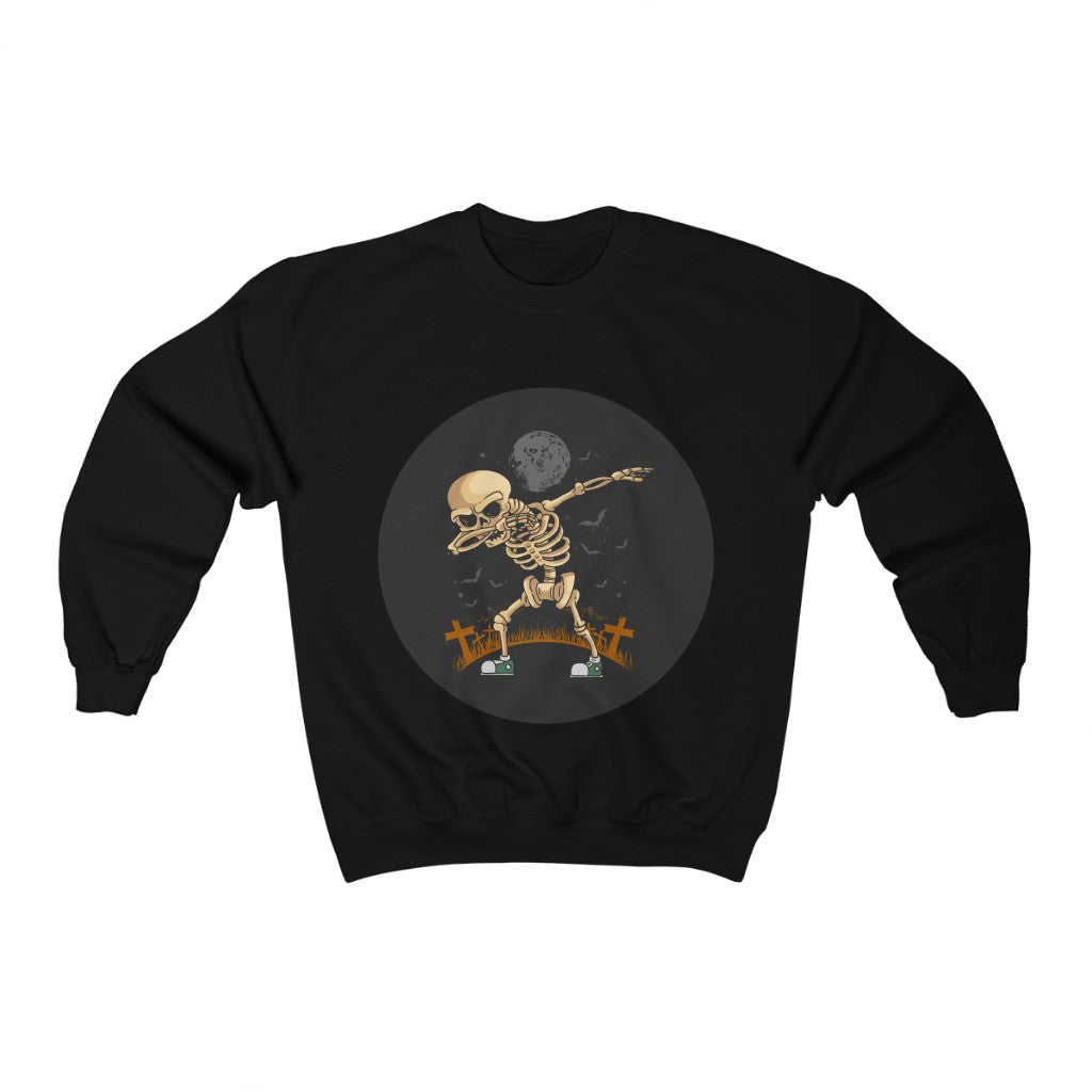 Skeleton dabbing dance Unisex Heavy Blend™ Crewneck Sweatshirt - Phu Design | Website | Graphic Design