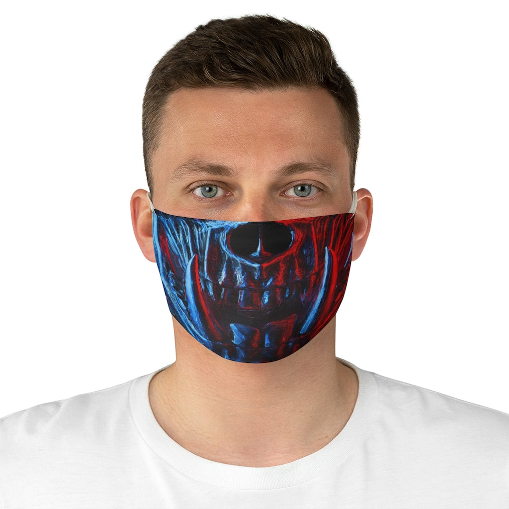Angry skull fabric Face Mask - Phu Design | Website | Graphic Design